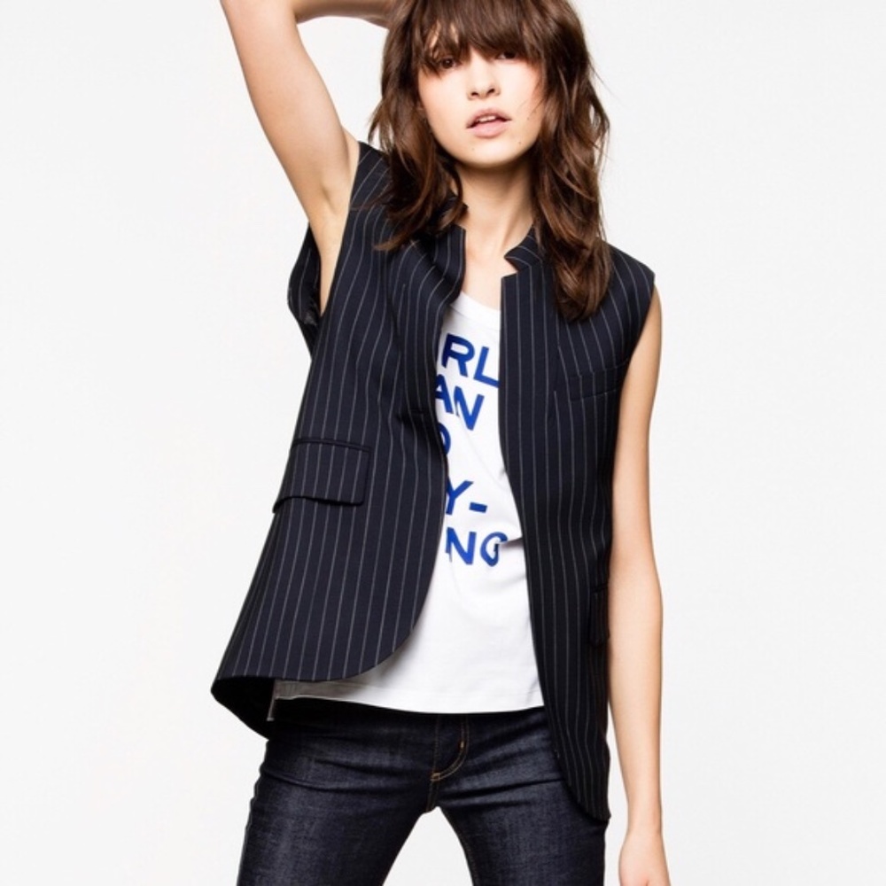 Zadig & Voltaire Vex striped waistcoat L